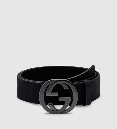 mens black interlocking gucci belt|black men's gucci belt.